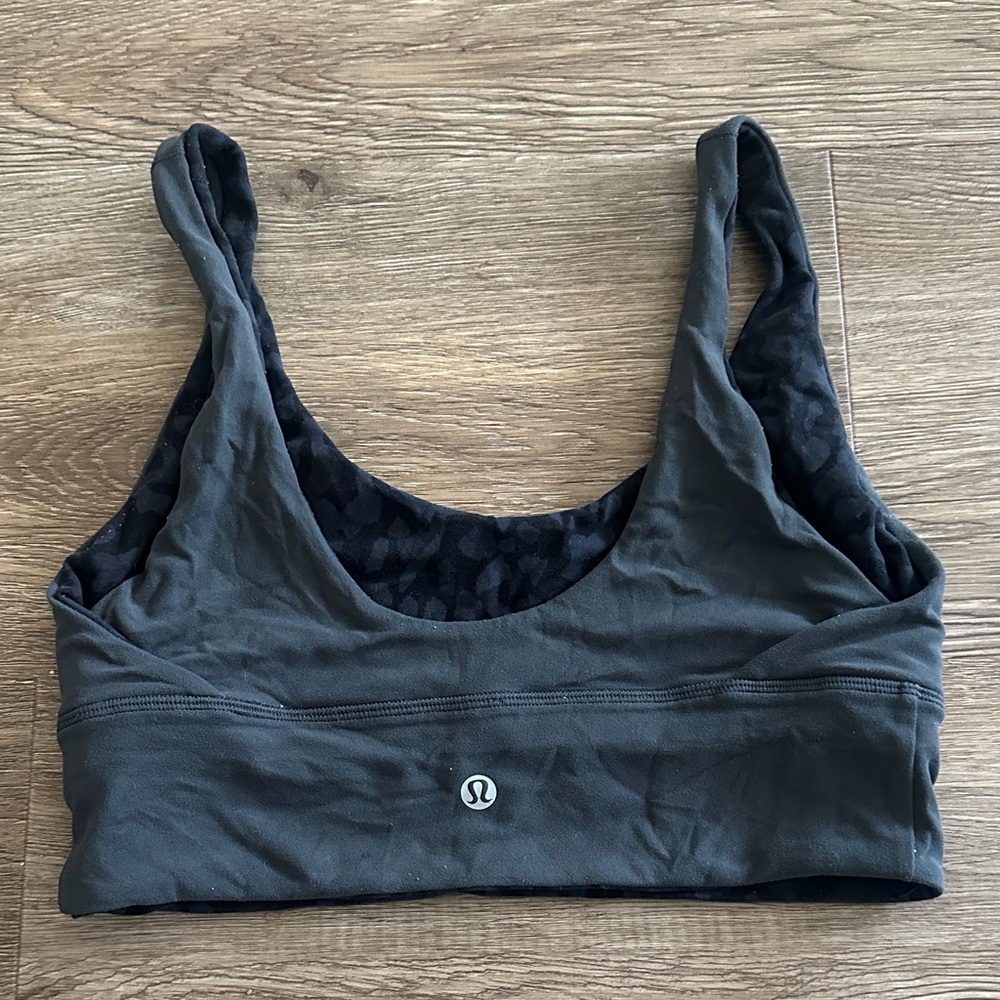 Lululemon Rejuvenate Grey/Black Camo-Print Reversible Sports Bra - Picture 5 of 6